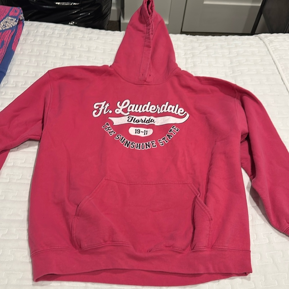 Pink Fort Lauderdale oversized hoodie